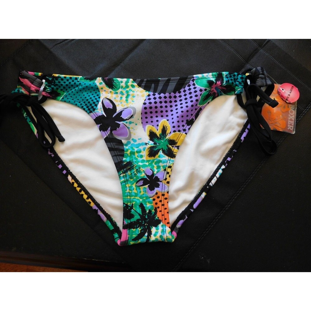 Joe Boxer Swim Bottom Womens Floral Bikini Bottom Size Medium